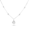 Diamond Solitaire Necklace white gold with romantic focal brilliance