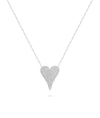 Diamond Pave Heart Necklace white gold with romantic brilliant design