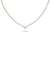 Tennis Necklace with Bezel Set Diamond Solitaire rose gold featuring protection