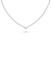 Tennis Necklace with Bezel Set Diamond Solitaire white gold with modern setting