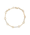 Rose gold Circle Link Bracelet with diamond accent details