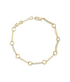 Circle Link Bracelet yellow gold with geometric circle and bar links