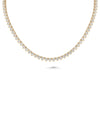 Heart Shape Line Tennis Necklace rose gold featuring 90 heart stones