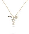 Hope Charm Necklace rose gold featuring transformation promise symbols