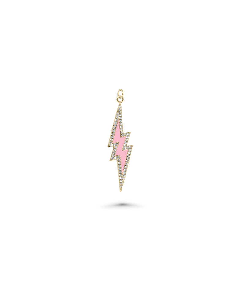 Bold lightning charm diamond border fashion presentation