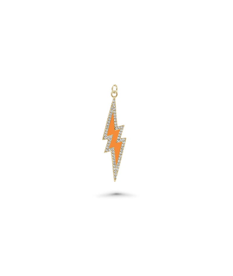 Lightning Diamond Outline Charm bold energy styling
