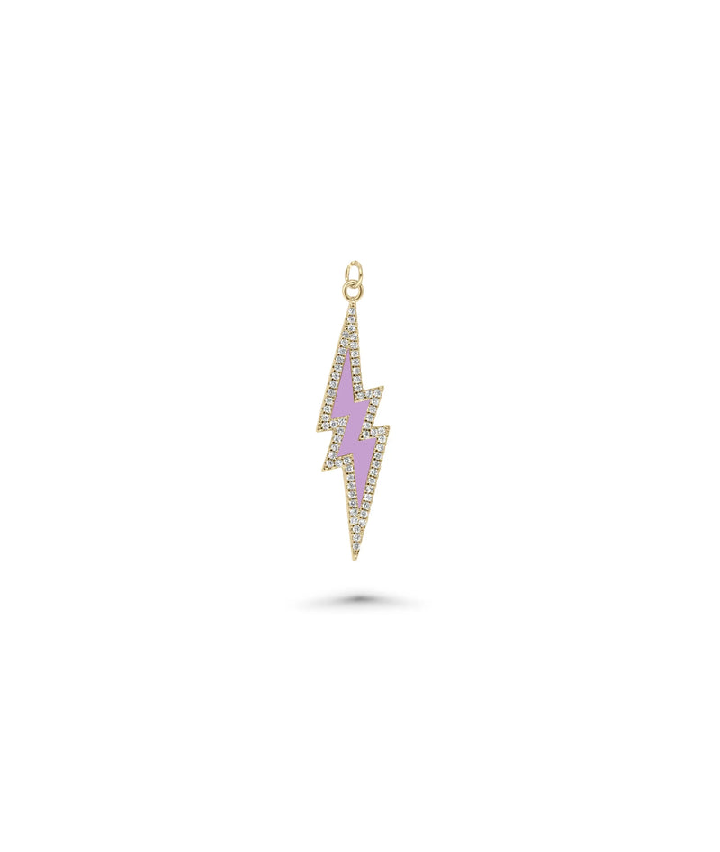 Lightning Diamond Outline Charm capturing electric elegance