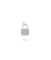 White gold Diamond Lock Charm delicate symbolic pendant