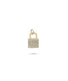 Diamond Lock Charm yellow gold romantic padlock design