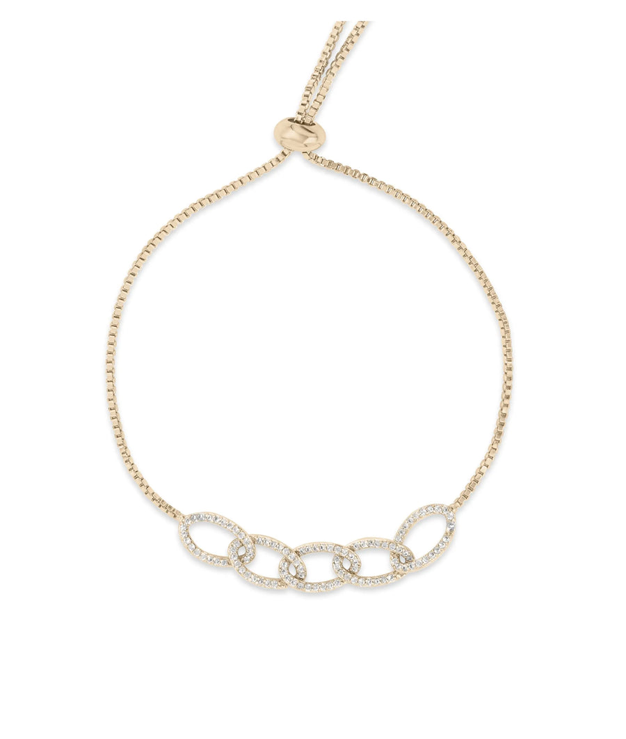 Rose gold Curb Link Bolo Bracelet with 7.25mm link construction