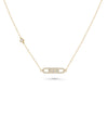 Diamond Link Necklace rose gold featuring dramatic statement presence