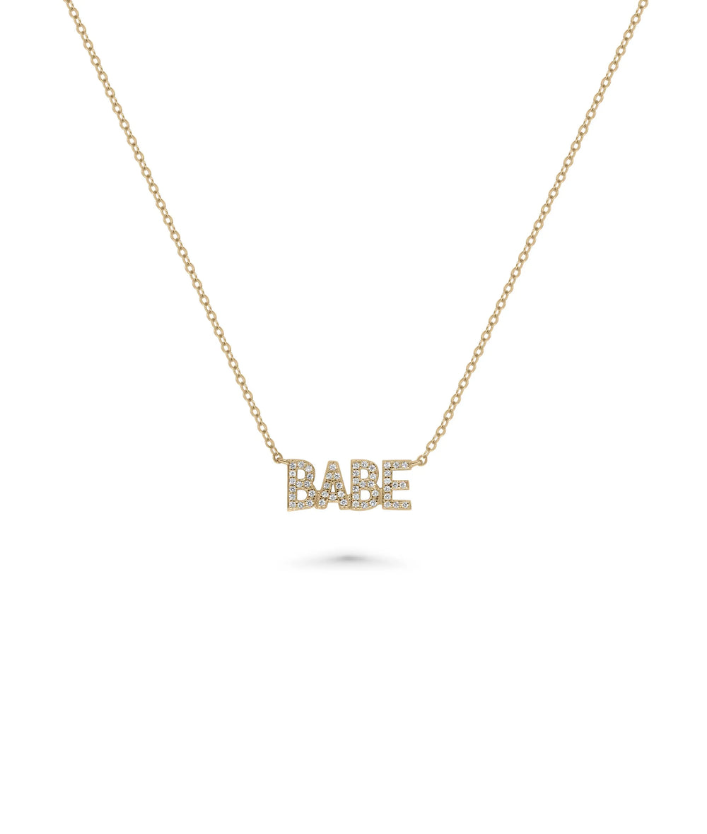 Babe Diamond Necklace rose gold featuring bold self-expression