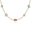 Enamel and Multi Shape Necklace rose gold featuring innovative design fusion