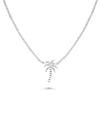 Diamond Tennis Necklace with Charm white gold with continuous sparkle