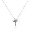 Palm Tree Necklace white gold with nature-inspired diamond sparkle