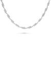 Tennis Twisted Tennis Necklace white gold with innovative architectural sparkle