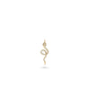 Rose gold Diamond Snake Charm featuring serpentine curves