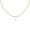 Tennis Necklace with Diamond Solitaire rose gold featuring dual-element design