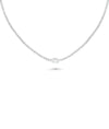 Tennis Necklace with Diamond Solitaire white gold with comprehensive sparkle