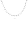 Layered Spikes Necklace white gold with edgy rebellious aesthetic