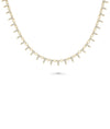 Layered Spikes Necklace front view yellow gold with multi-strand spike design