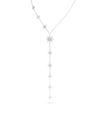 Y Shape Star Necklace white gold with elongating vertical silhouette