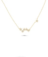 Cluster of Stars Necklace front view yellow gold with grouped star pendant