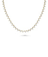 Diamond Station Layer Necklace front view yellow gold with multi-strand design