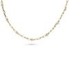 Paper Clip Diamond Station Necklace rose gold featuring contemporary sparkle