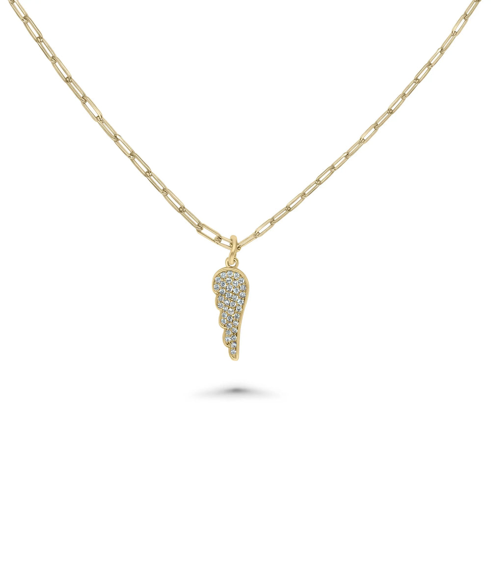 Diamond Pave Wing Charm - 79e | Everyday 14K Gold Jewelry