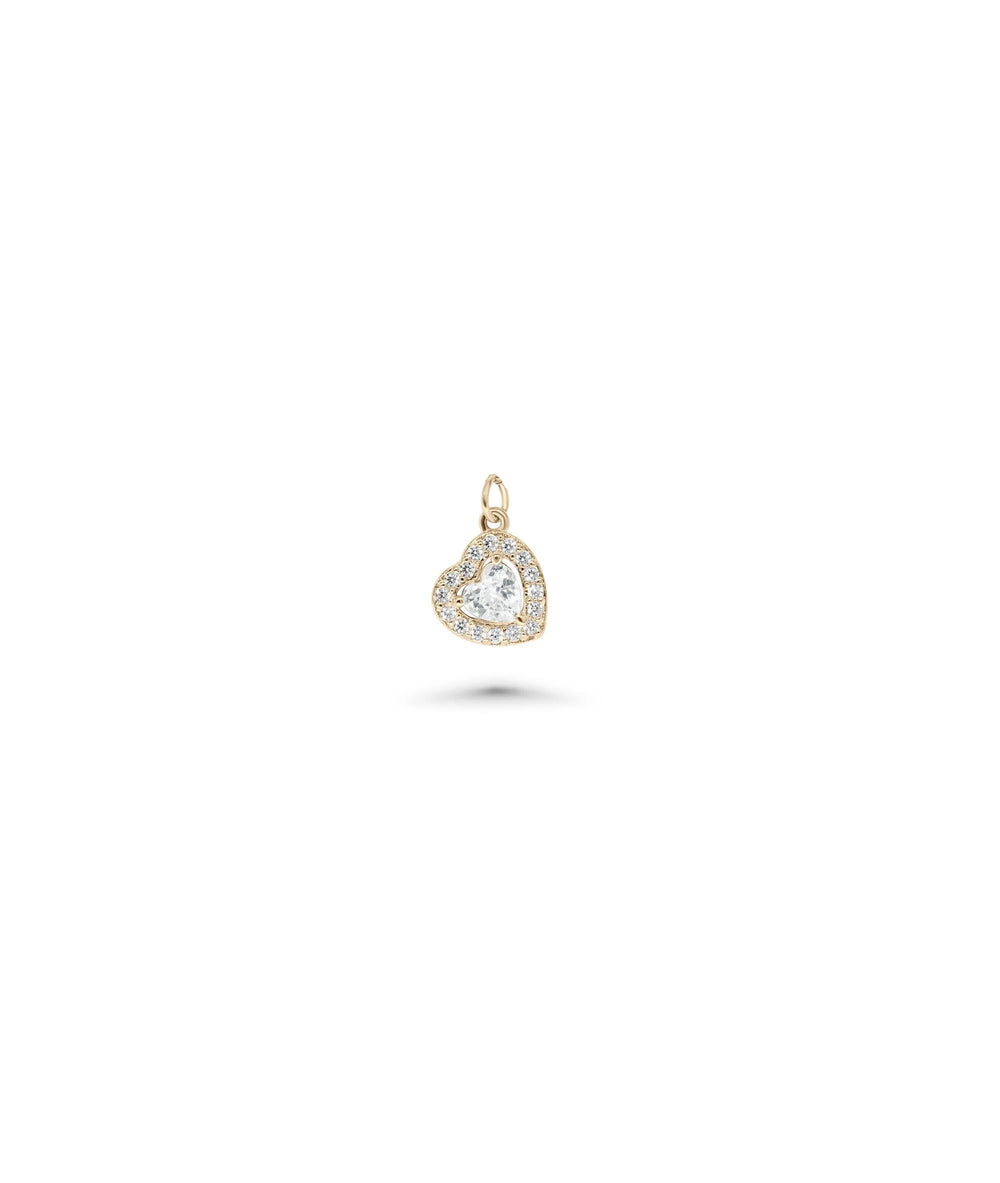 Rose gold Diamond Solitaire Charm featuring sparkle