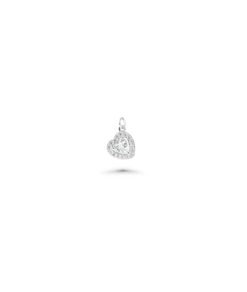 White gold Diamond Solitaire Charm romantic design
