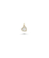 Diamond Solitaire Charm yellow gold heart with solitaire