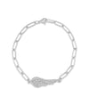 White gold Paper Clip Wings Bracelet featuring symbolic wing design
