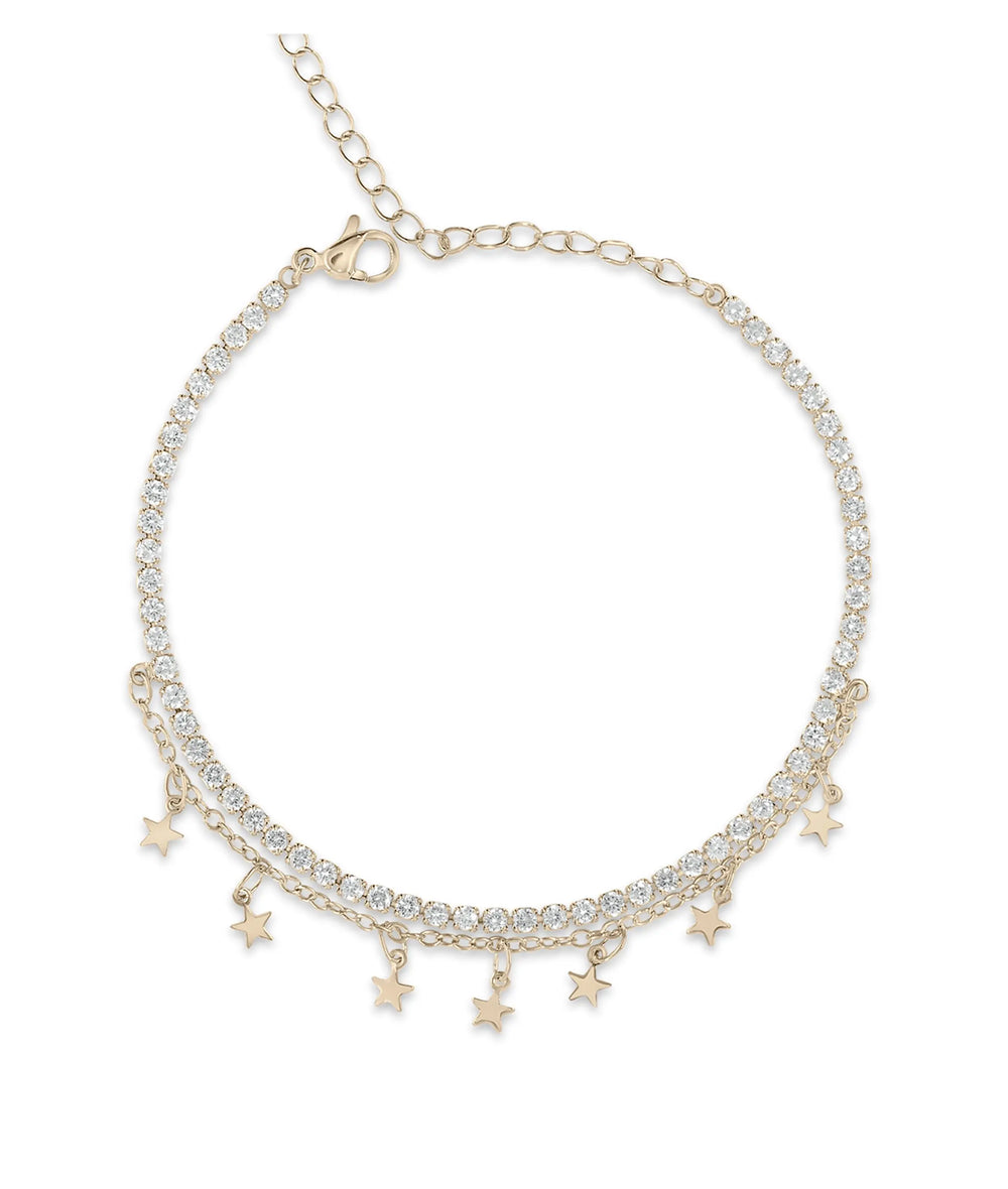 Tennis 2-Row Star Bracelet - 79e | Everyday 14K Gold Jewelry