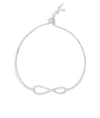White gold Infinity Tennis Bolo Bracelet featuring diamond tennis chain