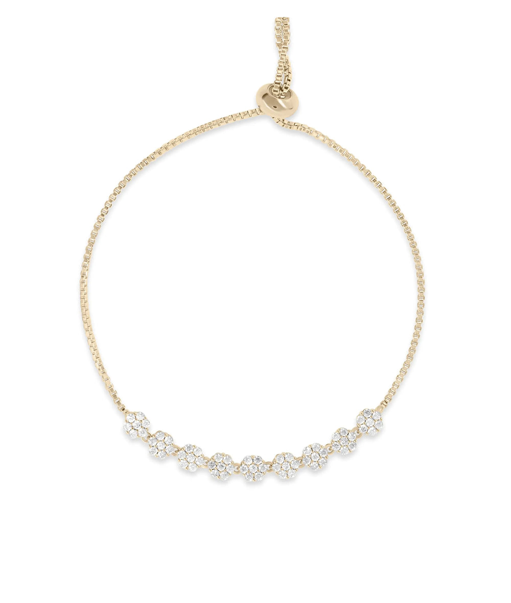 Diamond Star Bolo Bracelet rose gold featuring celestial star centerpiece