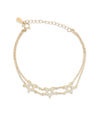 2 Row Chain Star Bracelet rose gold featuring layered strand elegance