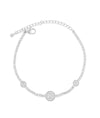 Circle Station Tennis Bracelet white gold with comprehensive diamond sparkle