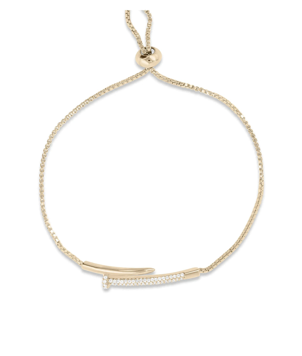 Nail Bolo Bracelet rose gold featuring 1.25-inch nail width