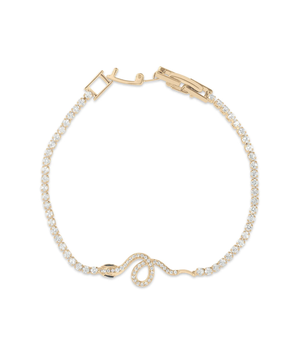 Snake Tennis Bolo Bracelet rose gold featuring transformation symbolism