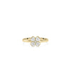 Clover Ring with four-leaf clover design and diamond-studded leaves