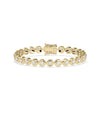 Bubble Bezel Set Bracelet with diamonds in bubble bezel settings gold tennis style front