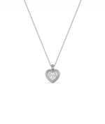 Double Layered Bezel Solitaire Charm profile angle showing architectural layers and sparkle