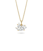 ONE CUT™ Sparrow Bird Prong Set Charm with Gold Bail
