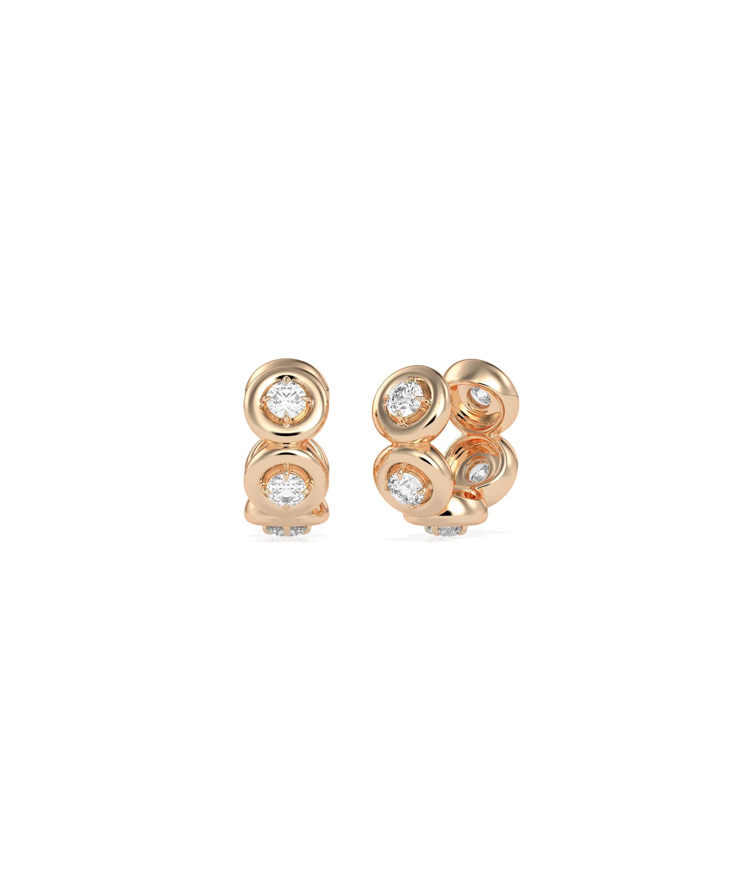 Bubble Cuff Earring worn on ear cartilage showing placement and elegant modern style