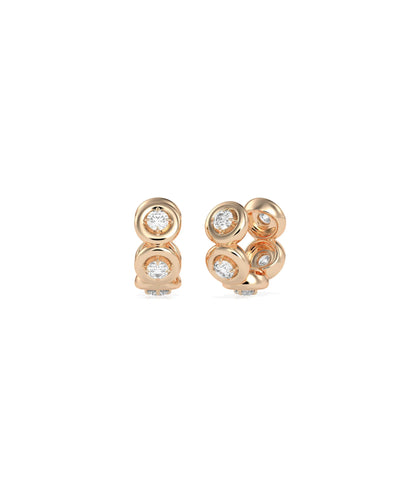 Bubble Cuff Earring worn on ear cartilage showing placement and elegant modern style