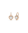 Bubble Heart Shape Earring profile angle showing dimensional bezel and heart silhouette