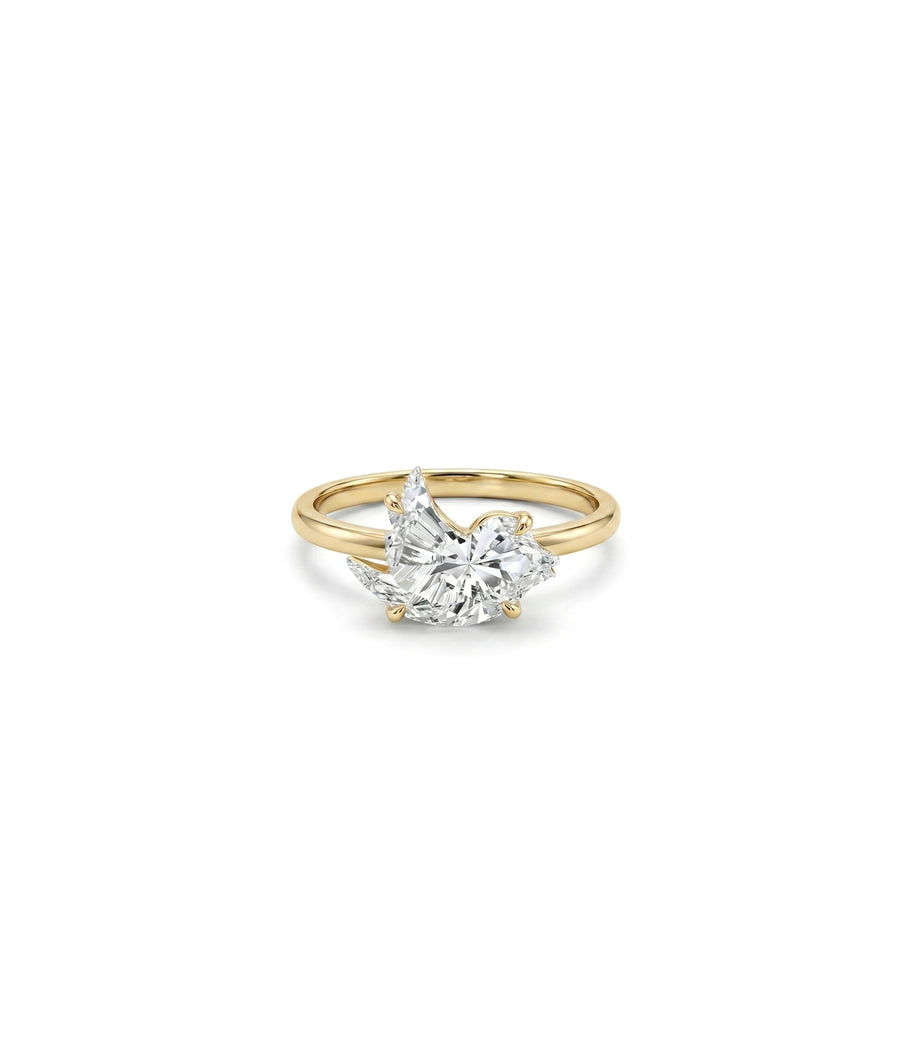 ONE CUT™  Sparrow Bird Prong Set Band Ring