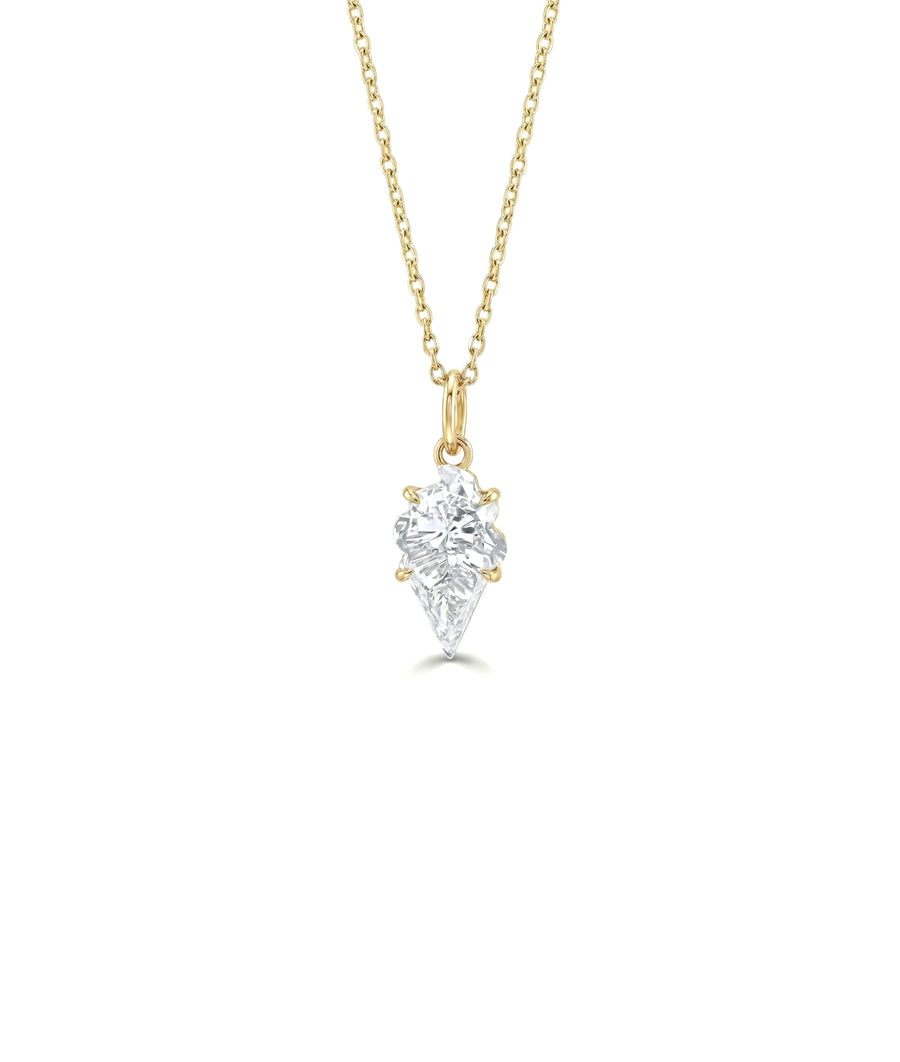 ONE CUT™ Ice Cream Prong Set Charm with Gold Bail